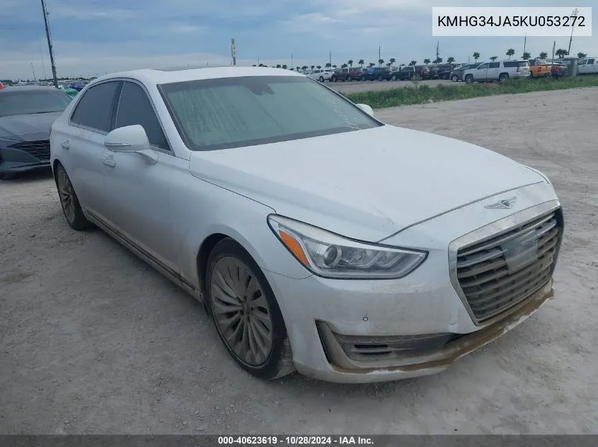 2019 Genesis G90 Premium VIN: KMHG34JA5KU053272 Lot: 40623619