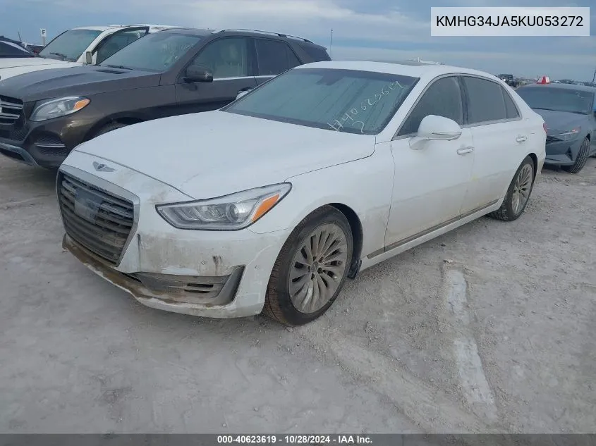 2019 Genesis G90 Premium VIN: KMHG34JA5KU053272 Lot: 40623619