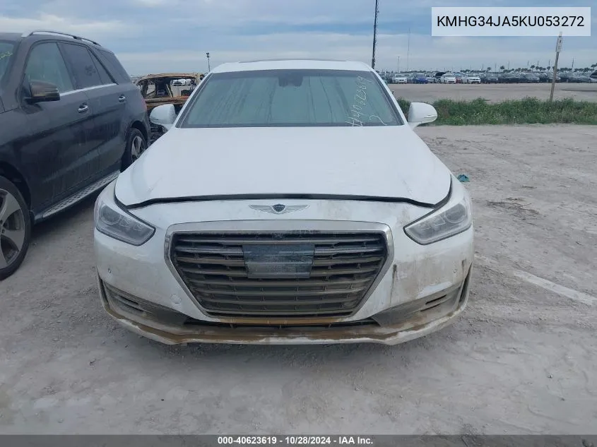 2019 Genesis G90 Premium VIN: KMHG34JA5KU053272 Lot: 40623619