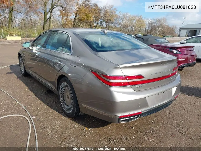 2020 Genesis G90 3.3T Premium Awd VIN: KMTF34PA0LU081023 Lot: 40777510