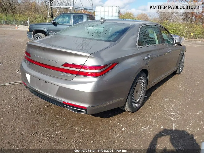 2020 Genesis G90 3.3T Premium Awd VIN: KMTF34PA0LU081023 Lot: 40777510