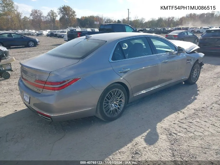 2021 Genesis G90 5.0 Ultimate Awd VIN: KMTF54PH1MU086515 Lot: 40765123