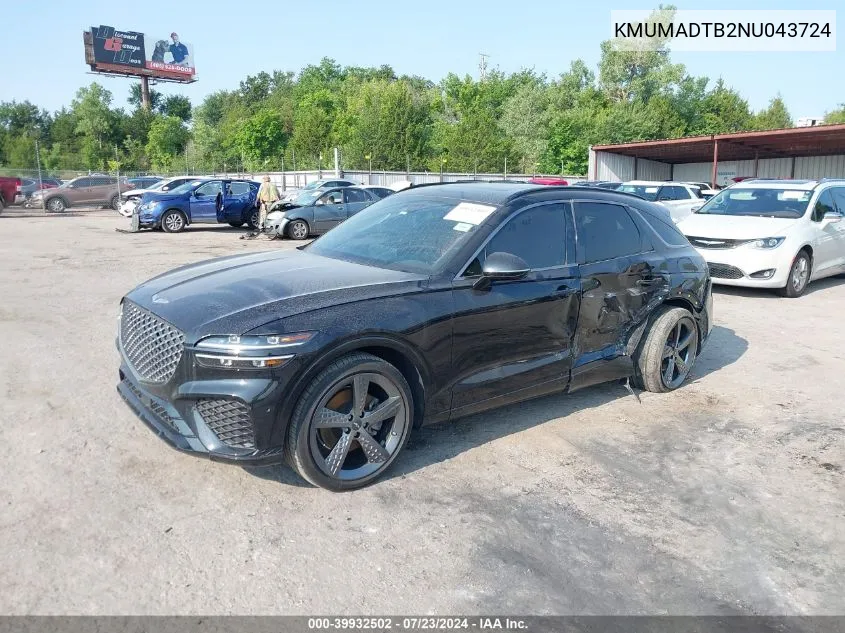 2022 Genesis Gv70 2.5T Awd VIN: KMUMADTB2NU043724 Lot: 39932502