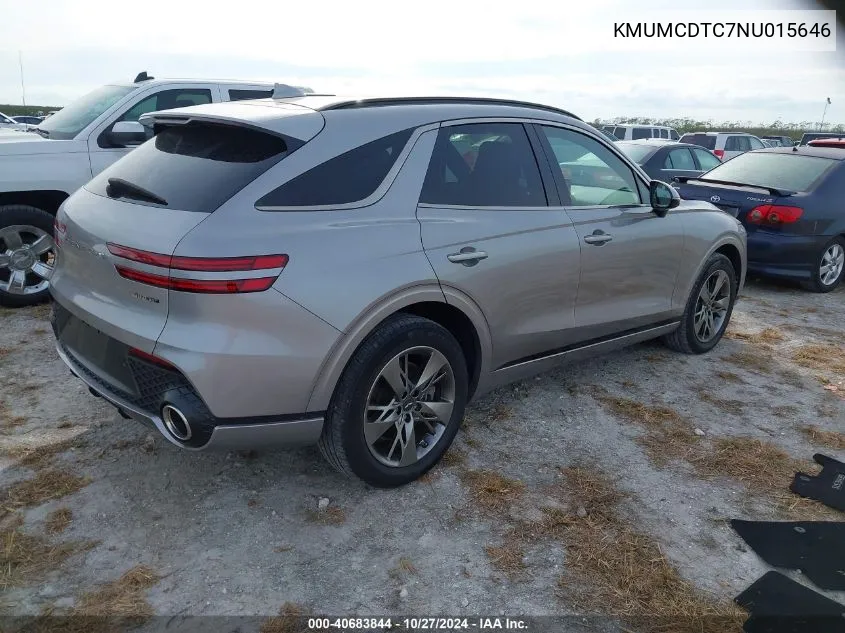 2022 Genesis Gv70 3.5T Awd Sport VIN: KMUMCDTC7NU015646 Lot: 40683844