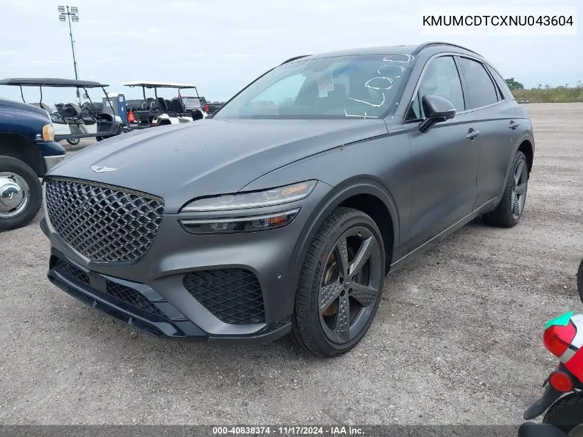 2022 Genesis Gv70 3.5T Awd Sport VIN: KMUMCDTCXNU043604 Lot: 40838374