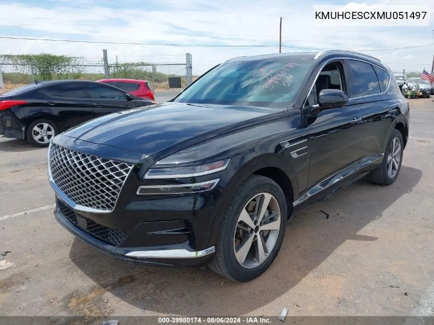 2021 Genesis Gv80 3.5T Awd Advanced VIN: KMUHCESCXMU051497 Lot: 39980174