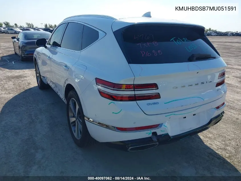 2021 Genesis Gv80 2.5T Awd VIN: KMUHBDSB7MU051591 Lot: 40097062