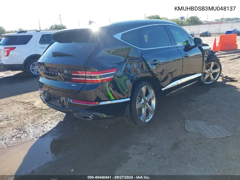 2021 Genesis Gv80 2.5T Awd VIN: KMUHBDSB3MU048137 Lot: 40440441