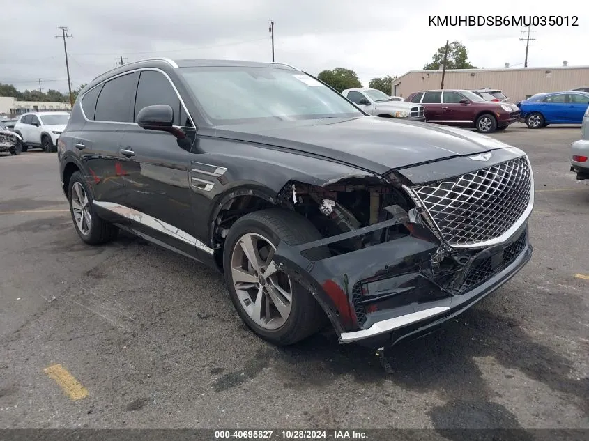 2021 Genesis Gv80 2.5T Awd VIN: KMUHBDSB6MU035012 Lot: 40695827