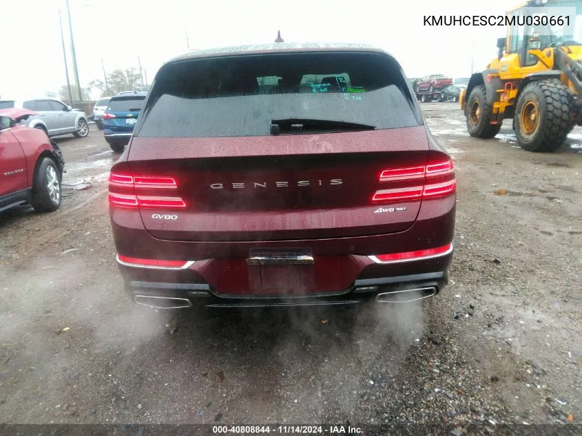 2021 Genesis Gv80 3.5T Awd VIN: KMUHCESC2MU030661 Lot: 40808844