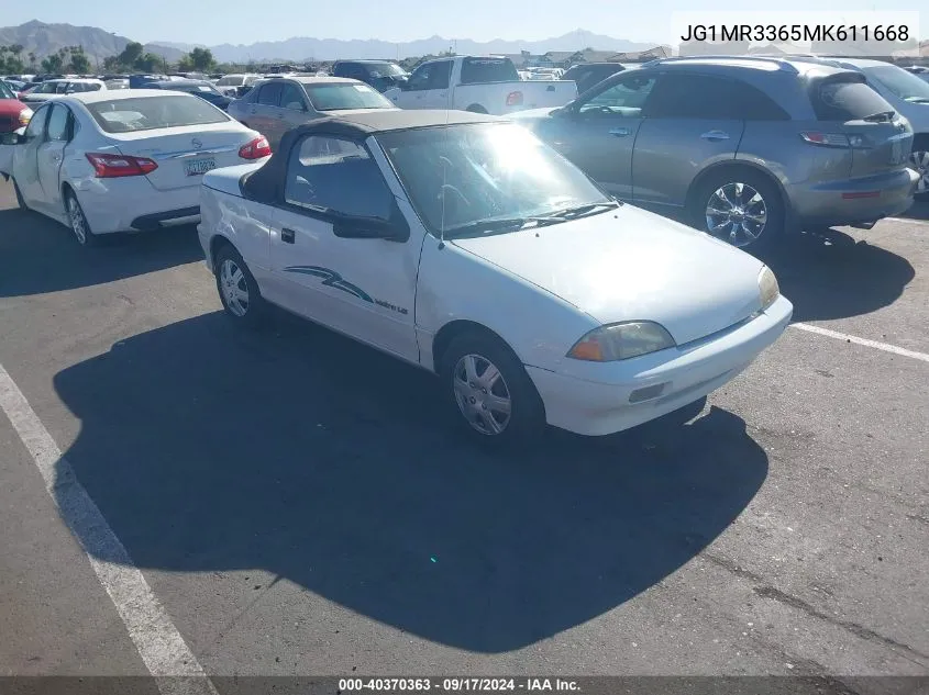 1991 Geo Metro Lsi Sprint Cl VIN: JG1MR3365MK611668 Lot: 40370363