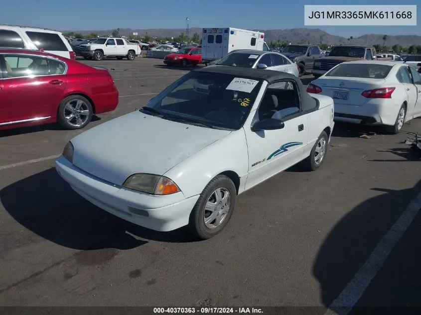 1991 Geo Metro Lsi Sprint Cl VIN: JG1MR3365MK611668 Lot: 40370363