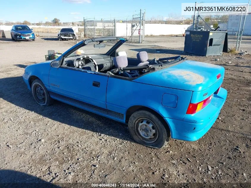 1991 Geo Metro Lsi Sprint Cl VIN: JG1MR3361MK608220 Lot: 40846243