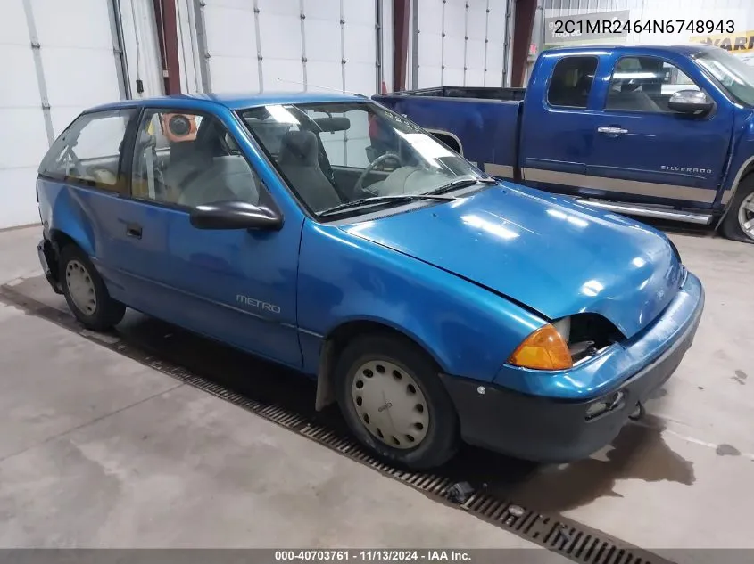 1992 Geo Metro Lsi VIN: 2C1MR2464N6748943 Lot: 40703761