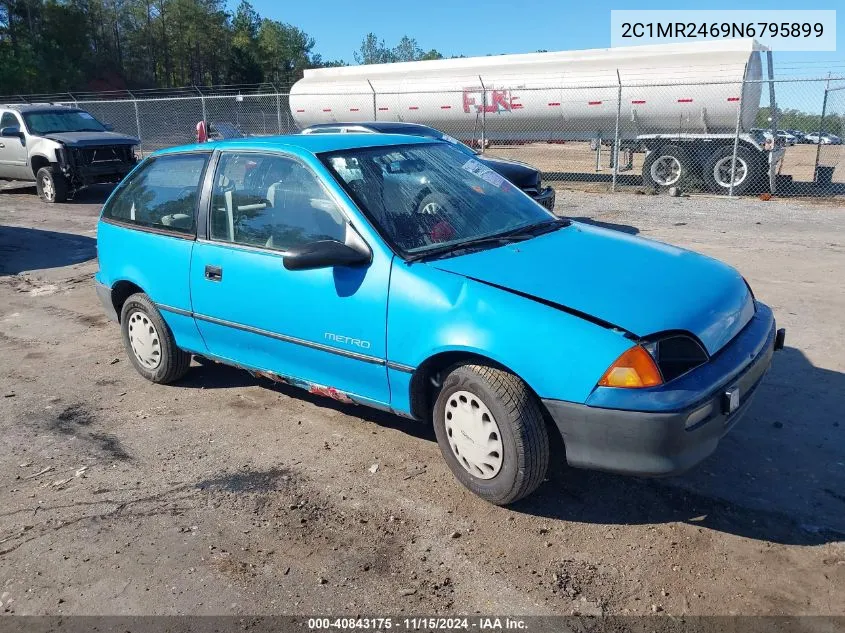 1992 Geo Metro Lsi VIN: 2C1MR2469N6795899 Lot: 40843175