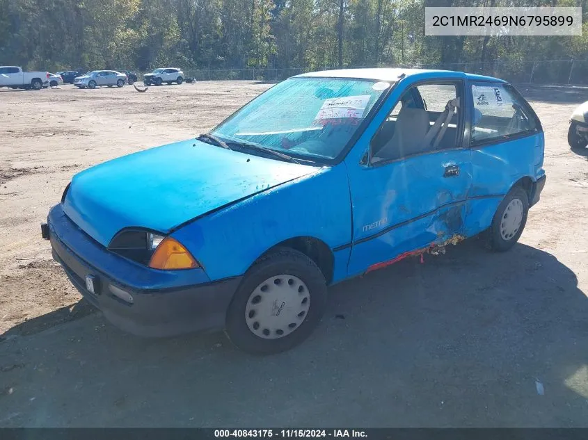 1992 Geo Metro Lsi VIN: 2C1MR2469N6795899 Lot: 40843175