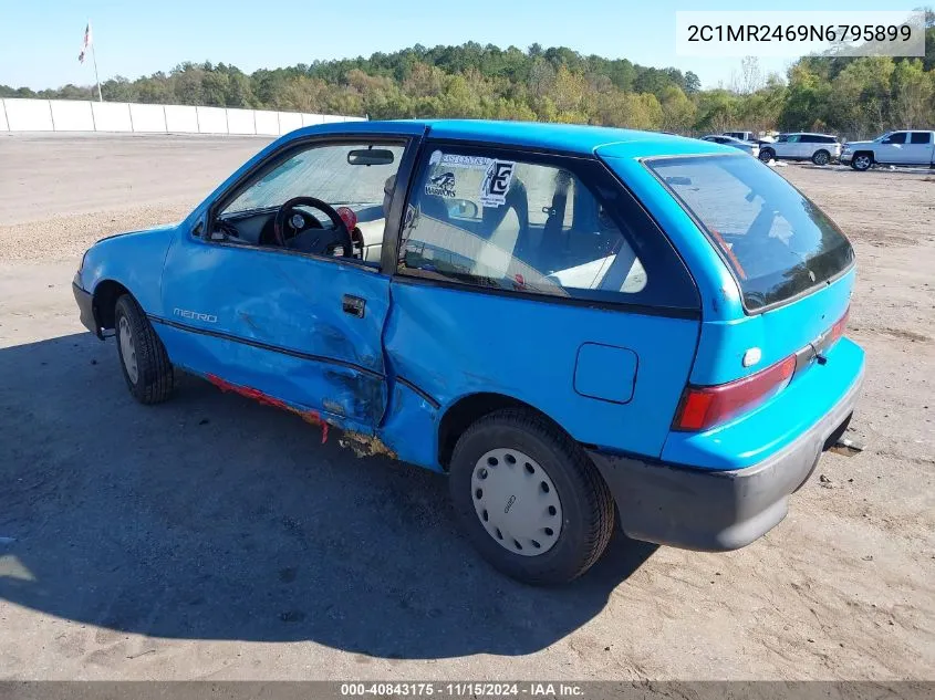 1992 Geo Metro Lsi VIN: 2C1MR2469N6795899 Lot: 40843175