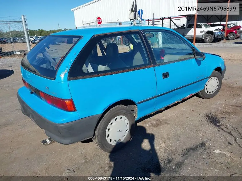 1992 Geo Metro Lsi VIN: 2C1MR2469N6795899 Lot: 40843175