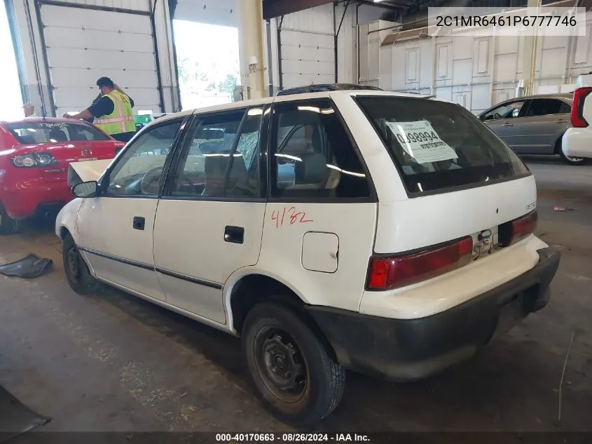 1993 Geo Metro VIN: 2C1MR6461P6777746 Lot: 40170663