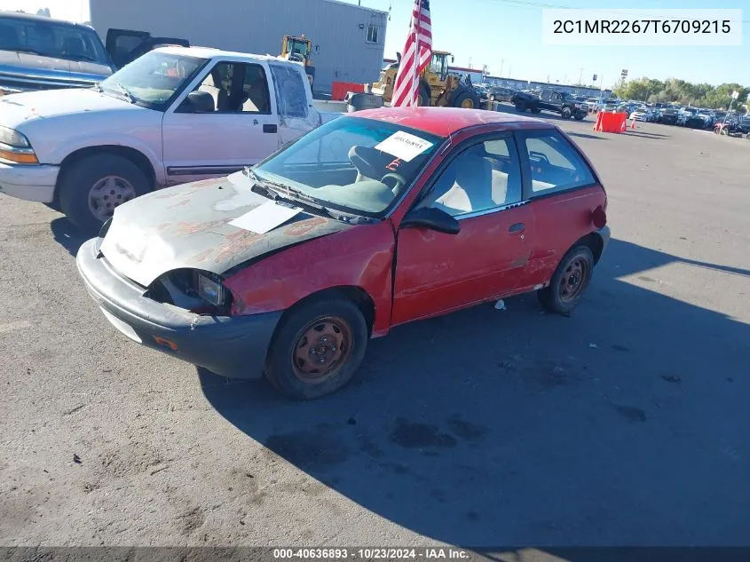 1996 Geo Metro Lsi VIN: 2C1MR2267T6709215 Lot: 40636893