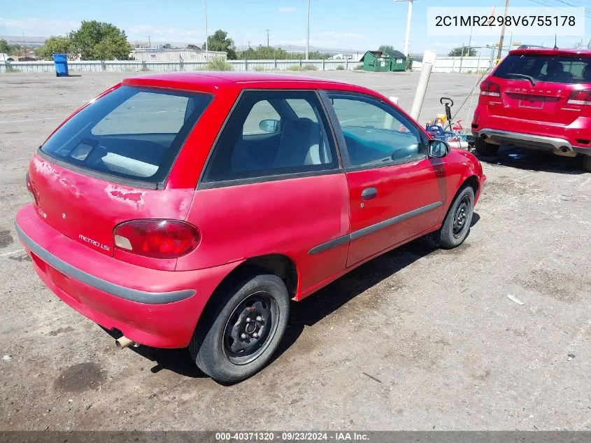 1997 Geo Metro Lsi VIN: 2C1MR2298V6755178 Lot: 40371320