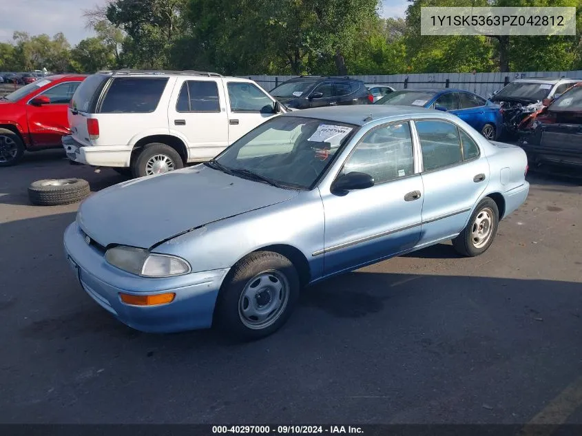 1993 Geo Prizm Lsi VIN: 1Y1SK5363PZ042812 Lot: 40297000