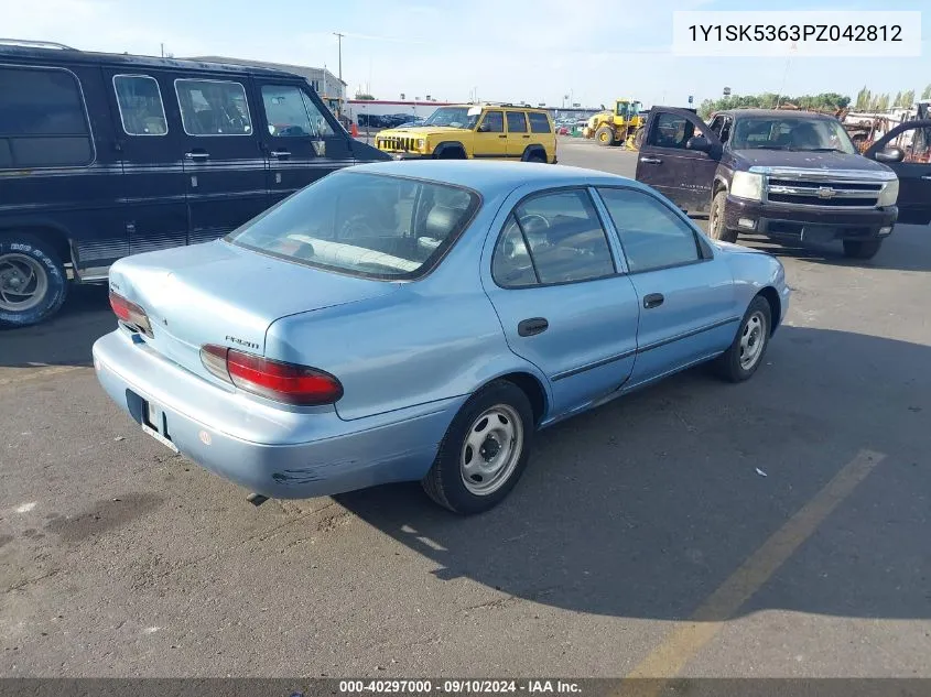 1993 Geo Prizm Lsi VIN: 1Y1SK5363PZ042812 Lot: 40297000