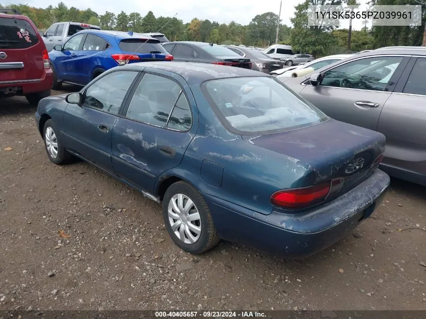 1993 Geo Prizm Lsi VIN: 1Y1SK5365PZ039961 Lot: 40405657