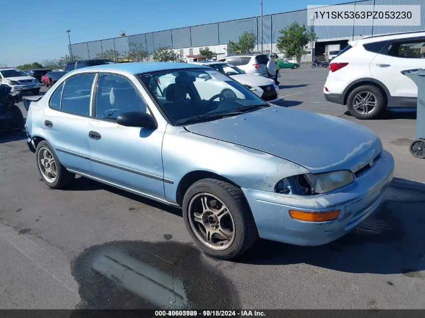 1993 Geo Prizm Lsi VIN: 1Y1SK5363PZ053230 Lot: 40603989