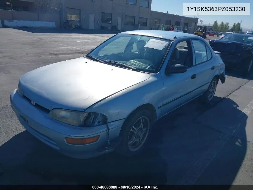 1993 Geo Prizm Lsi VIN: 1Y1SK5363PZ053230 Lot: 40603989