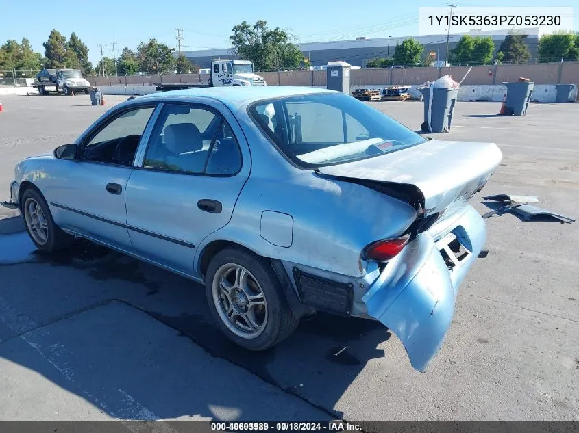 1993 Geo Prizm Lsi VIN: 1Y1SK5363PZ053230 Lot: 40603989