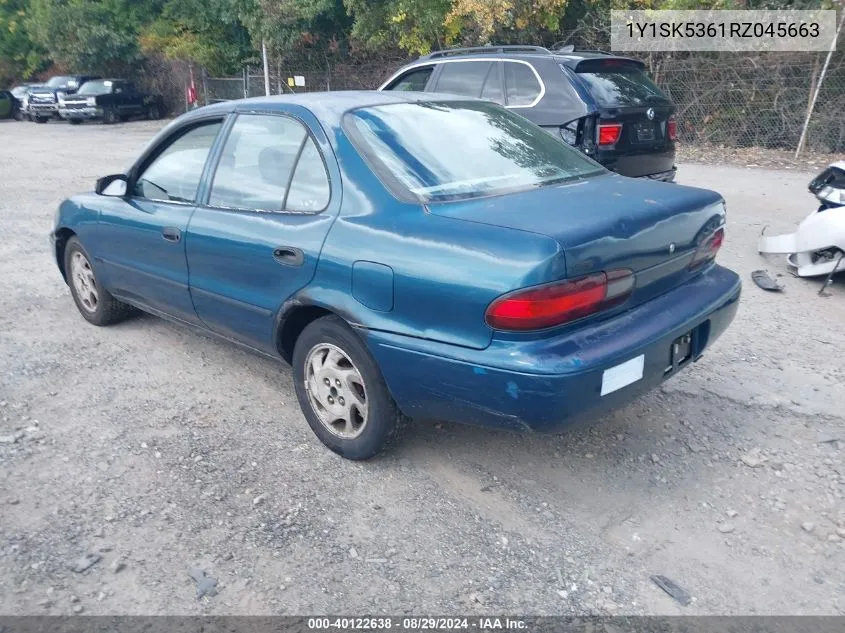 1994 Geo Prizm Lsi VIN: 1Y1SK5361RZ045663 Lot: 40122638