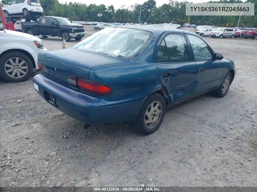 1994 Geo Prizm Lsi VIN: 1Y1SK5361RZ045663 Lot: 40122638