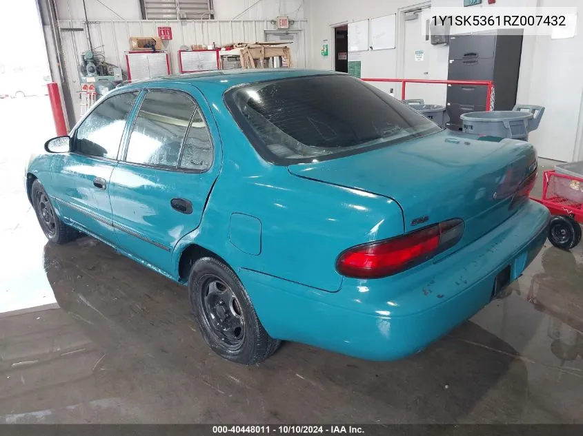 1994 Geo Prizm Lsi VIN: 1Y1SK5361RZ007432 Lot: 40448011