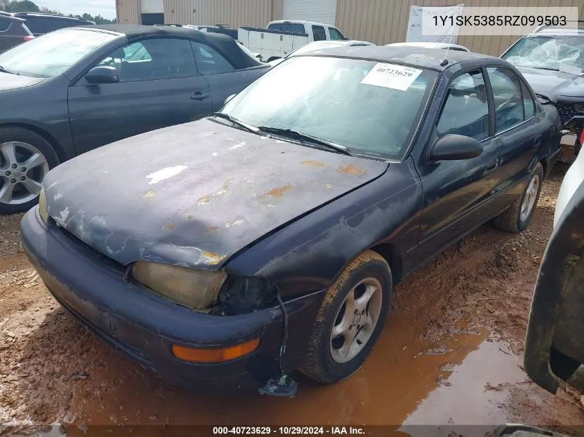 1994 Geo Prizm Lsi VIN: 1Y1SK5385RZ099503 Lot: 40723629