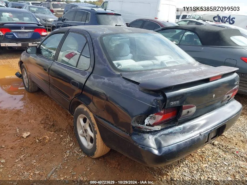 1994 Geo Prizm Lsi VIN: 1Y1SK5385RZ099503 Lot: 40723629