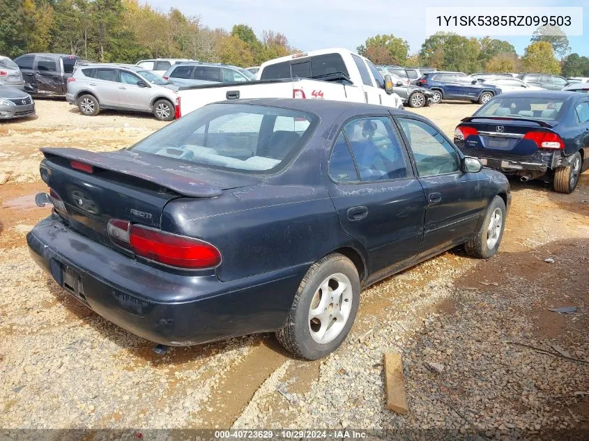 1994 Geo Prizm Lsi VIN: 1Y1SK5385RZ099503 Lot: 40723629