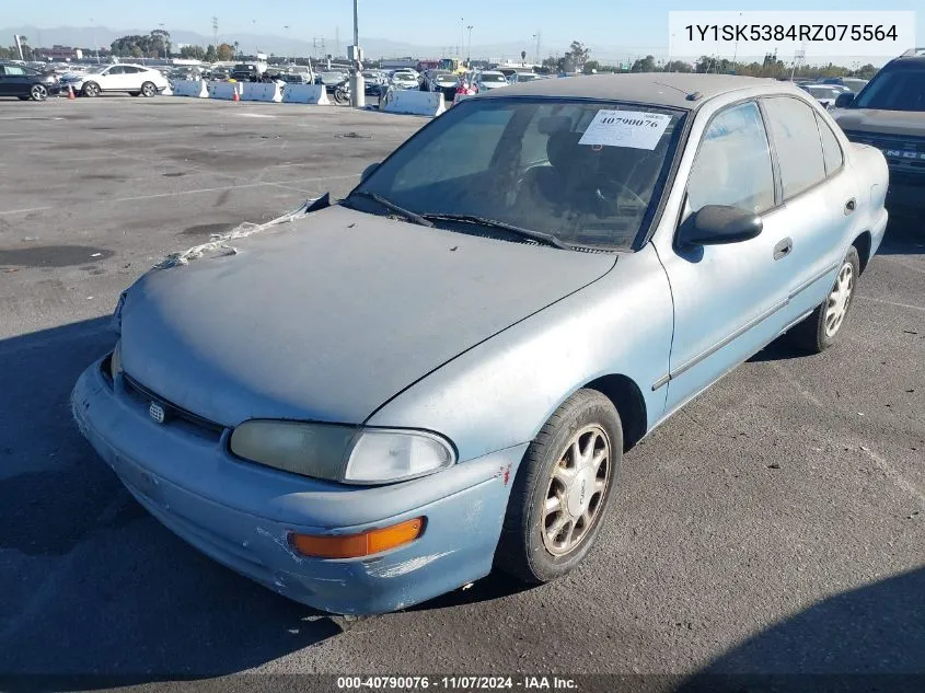 1994 Geo Prizm Lsi VIN: 1Y1SK5384RZ075564 Lot: 40790076