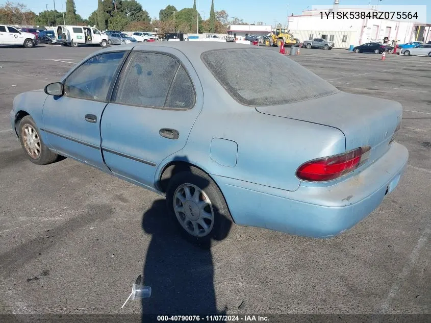 1994 Geo Prizm Lsi VIN: 1Y1SK5384RZ075564 Lot: 40790076