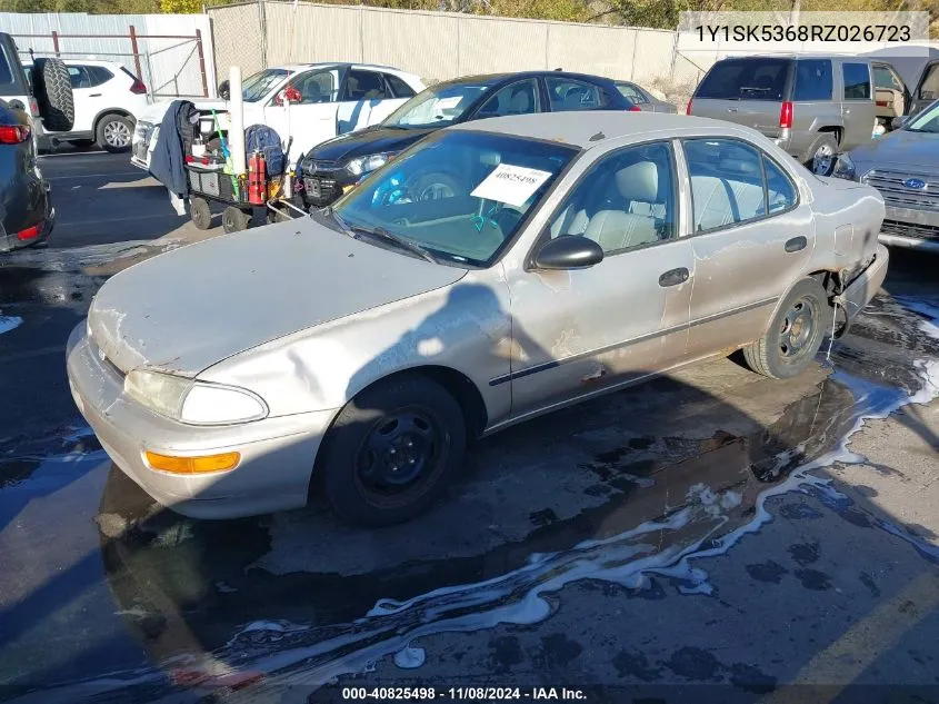 1994 Geo Prizm Lsi VIN: 1Y1SK5368RZ026723 Lot: 40825498