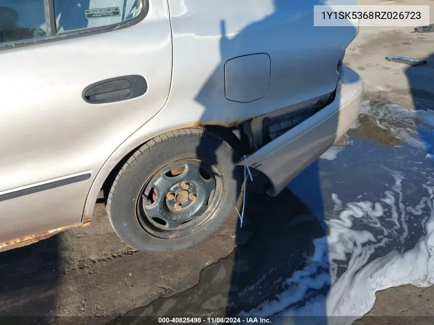 1994 Geo Prizm Lsi VIN: 1Y1SK5368RZ026723 Lot: 40825498