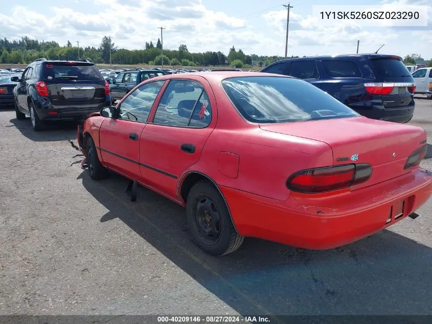 1Y1SK5260SZ023290 1995 Geo Prizm Lsi