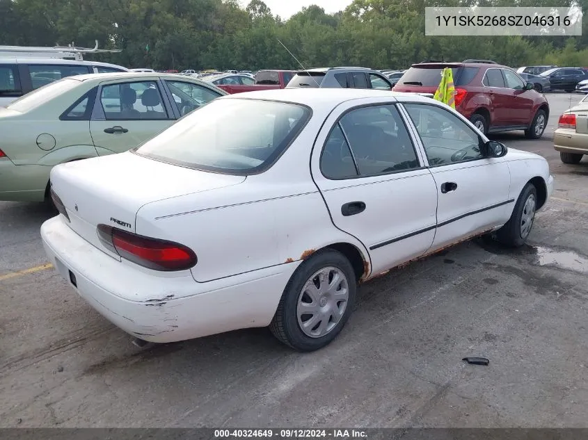 1Y1SK5268SZ046316 1995 Geo Prizm Lsi