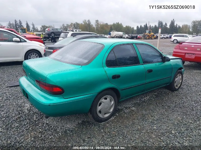 1Y1SK5265SZ069018 1995 Geo Prizm Lsi