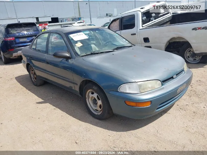 1995 Geo Prizm Lsi VIN: 1Y1SK526XSZ009767 Lot: 40371854