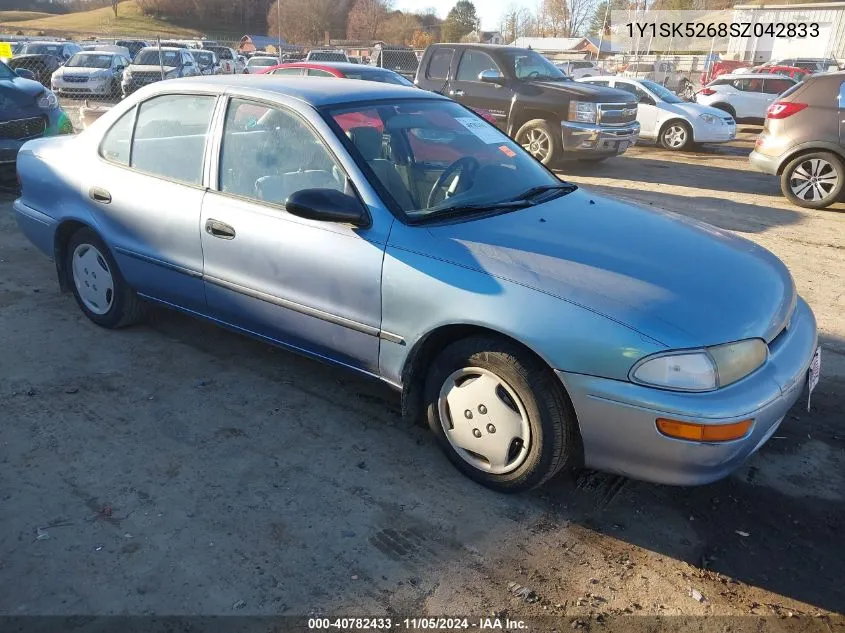 1995 Geo Prizm Lsi VIN: 1Y1SK5268SZ042833 Lot: 40782433