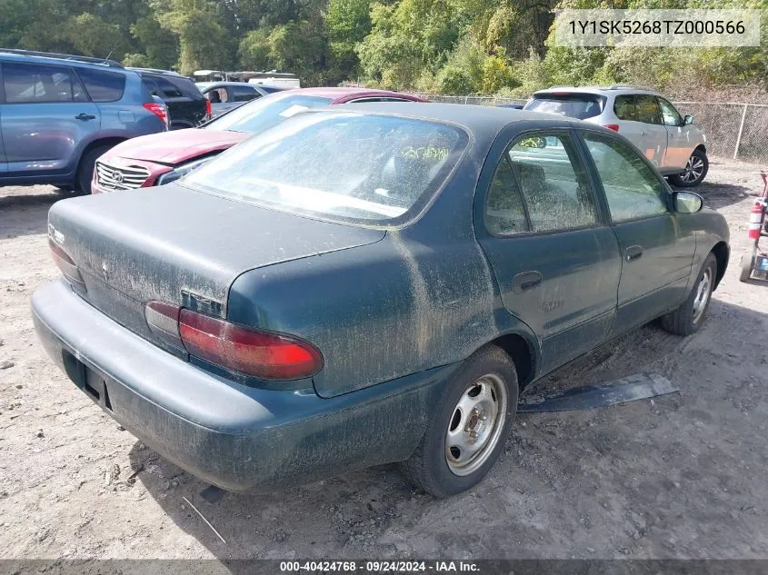 1996 Geo Prizm Lsi VIN: 1Y1SK5268TZ000566 Lot: 40424768