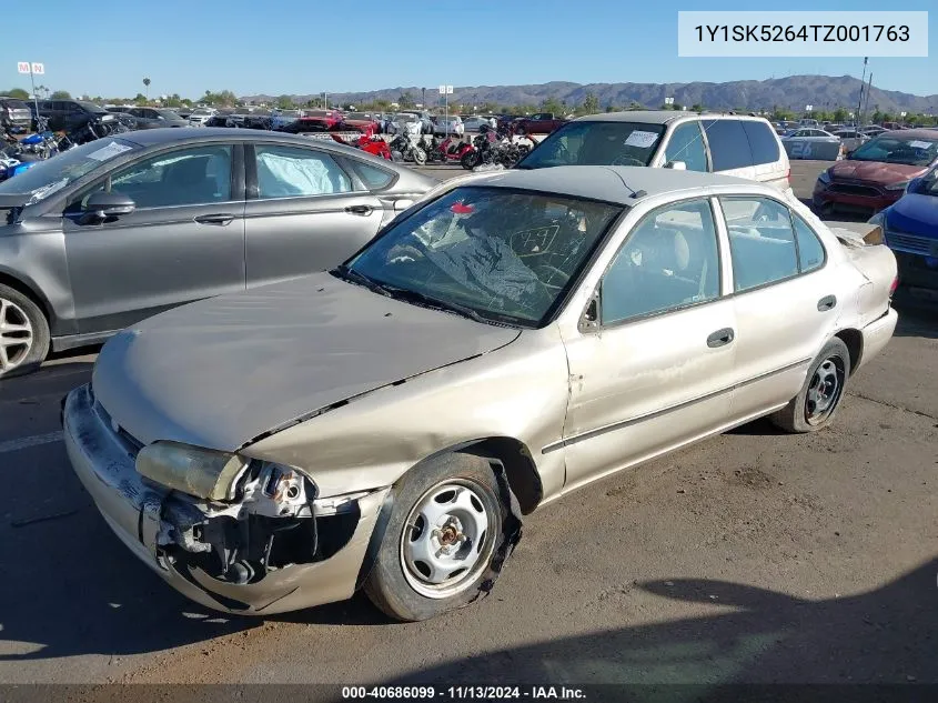 1996 Geo Prizm Lsi VIN: 1Y1SK5264TZ001763 Lot: 40686099