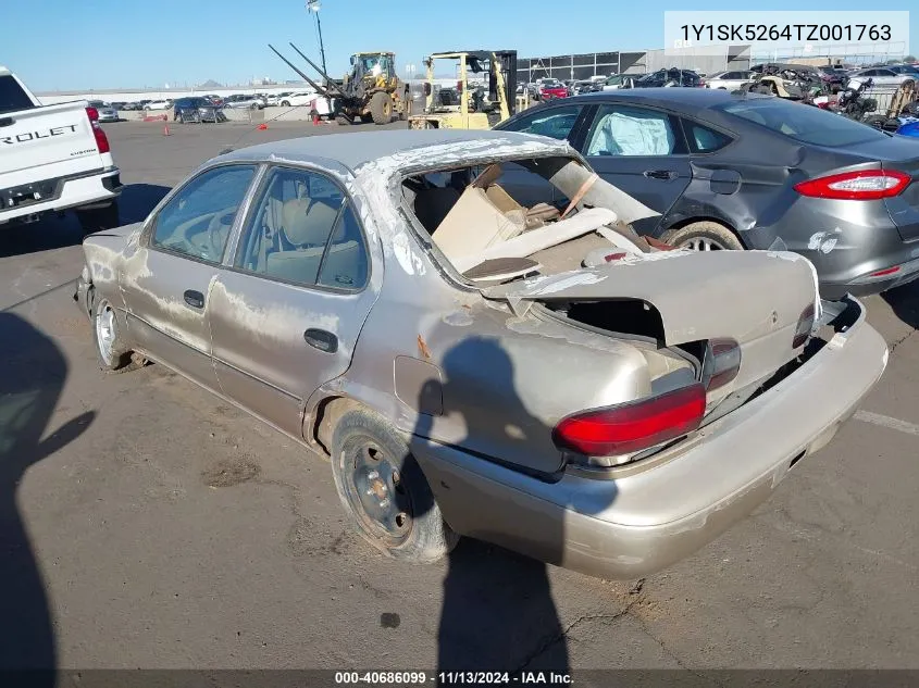 1996 Geo Prizm Lsi VIN: 1Y1SK5264TZ001763 Lot: 40686099