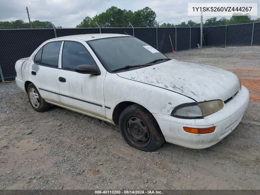 1997 Geo Prizm VIN: 1Y1SK5260VZ444267 Lot: 40113280